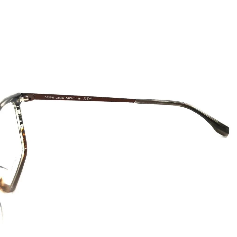 Dutz Eyeglasses Frames DZ2286 Col. 35 Brown Gray Rectangle Full Rim 54-17-145